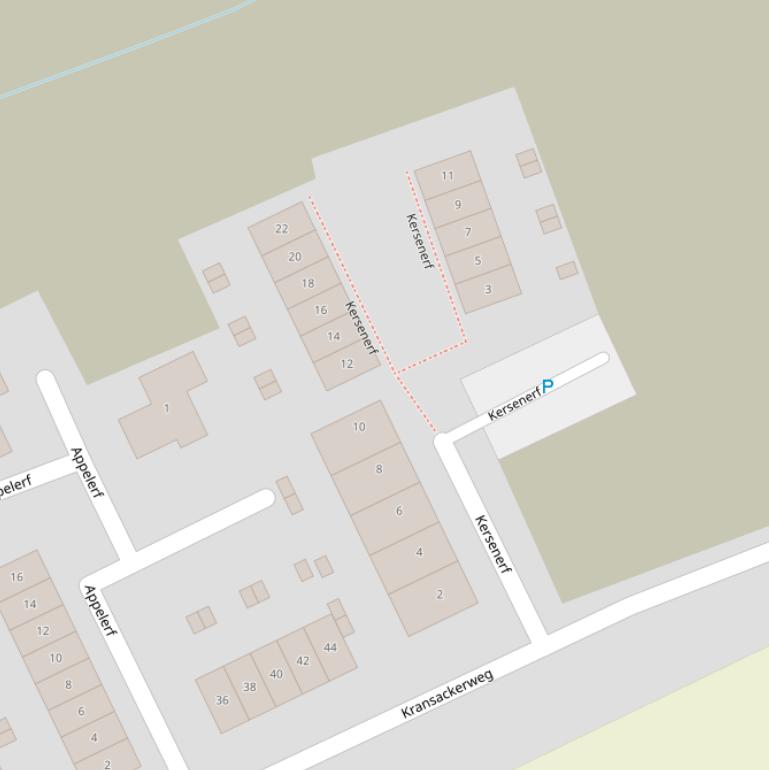 Kaart van het Kersenerf.