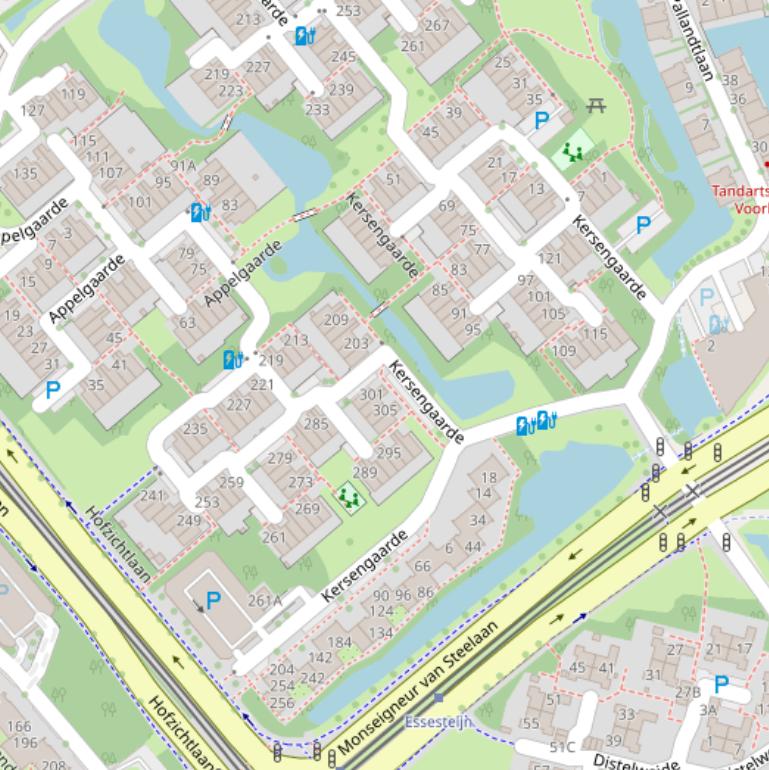 Kaart van  Kersengaarde.