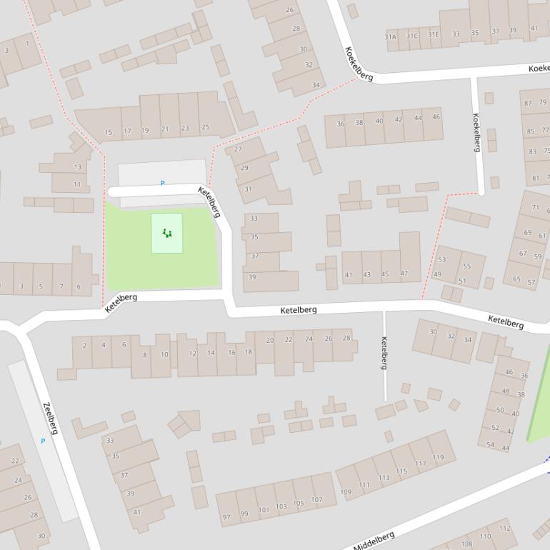 Kaart van  Ketelberg.