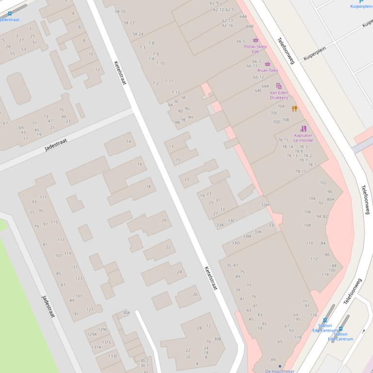 Kaart van de Ketelstraat.