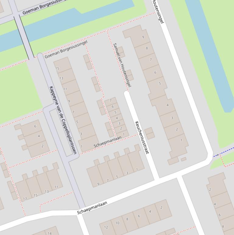 Kaart van de Keucheniusstraat.