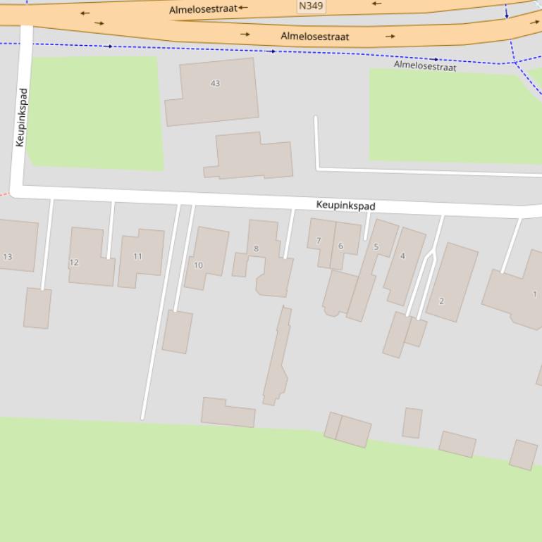 Kaart van het Keupinkspad.