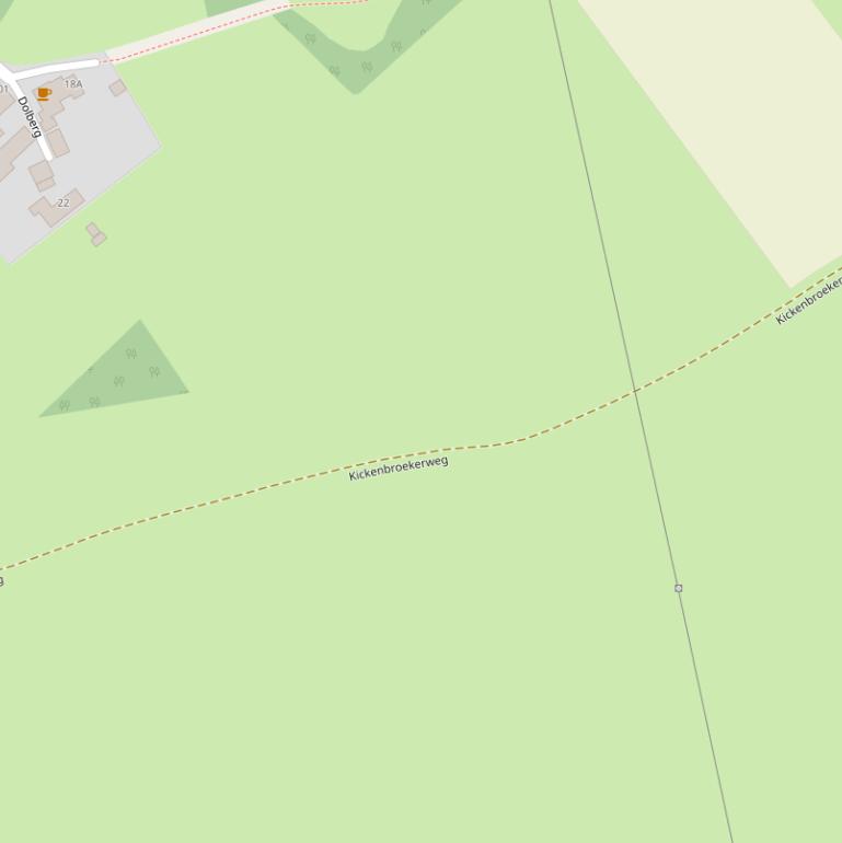 Kaart van de Kickenbroekerweg.