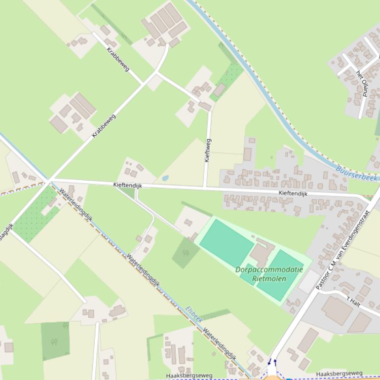 Kaart van de Kieftendijk.