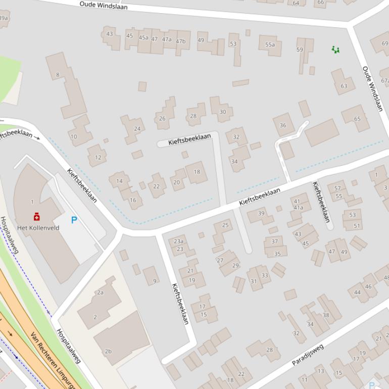 Kaart van de Kieftsbeeklaan.