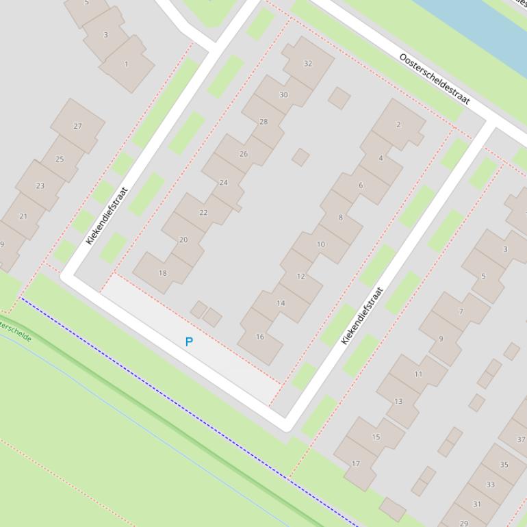 Kaart van de Kiekendiefstraat.