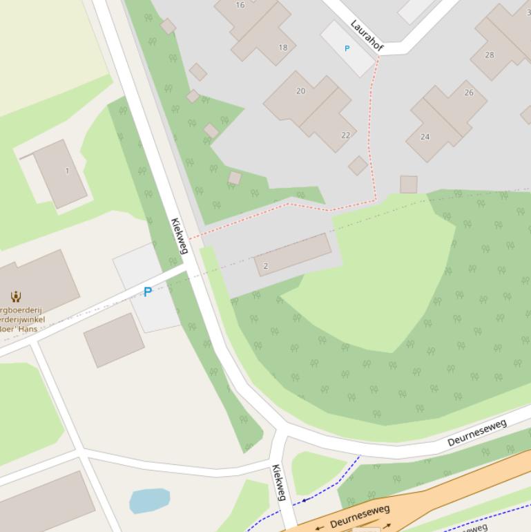 Kaart van de Kiekweg.