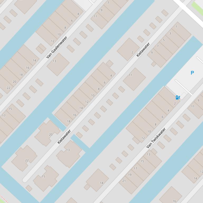 Kaart van  Kielawater.