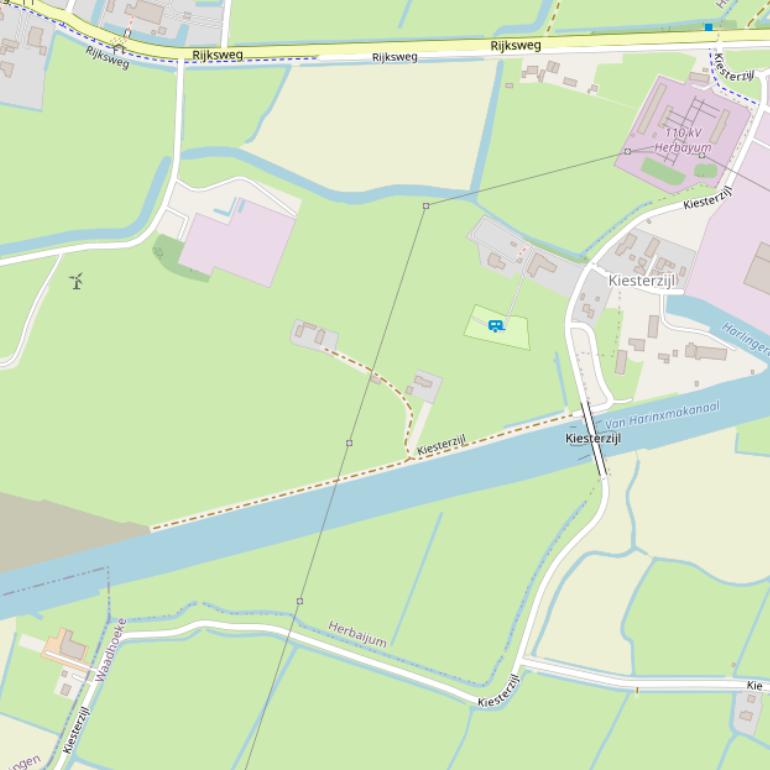 Kaart van  Kiesterzijl.