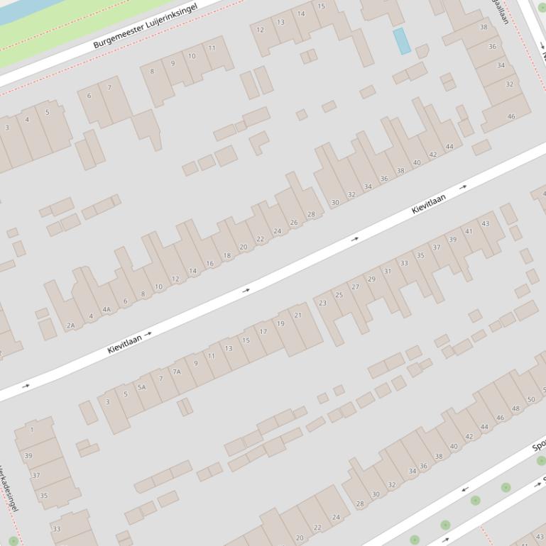 Kaart van de Kievitlaan.