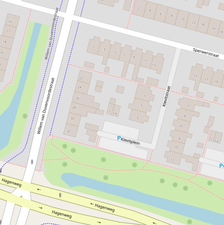 Kaart van het Kievitplein.