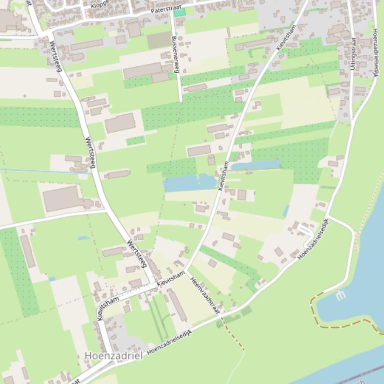 Kaart van  Kievitsham.