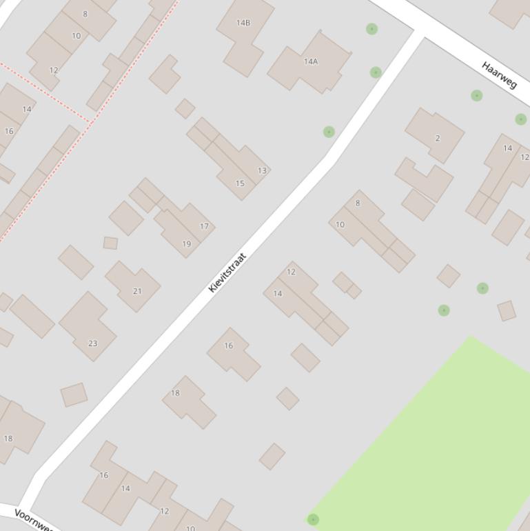 Kaart van de Kievitstraat.