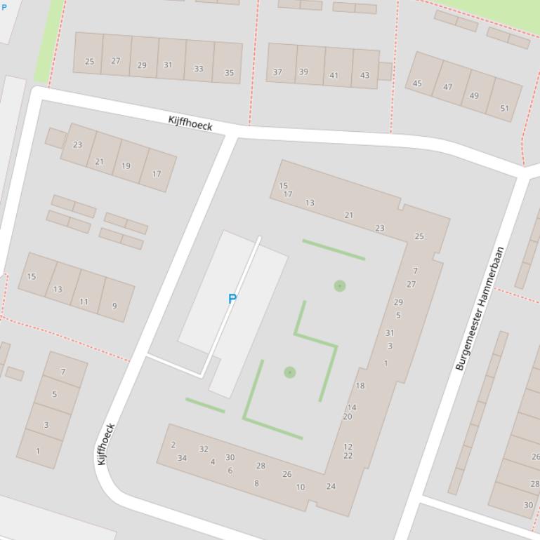 Kaart van  Kijffhoeck.