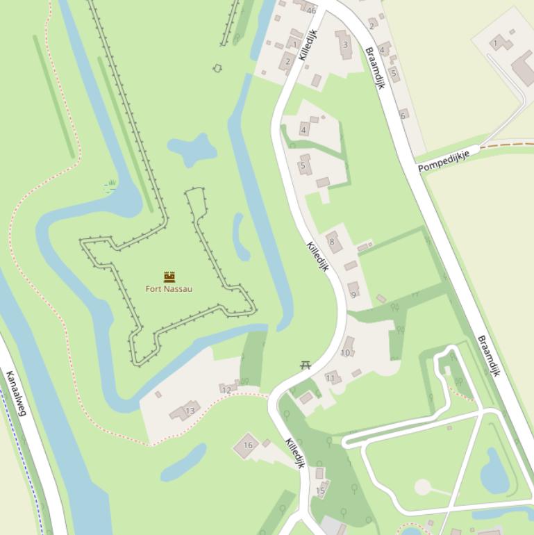 Kaart van de Killedijk.