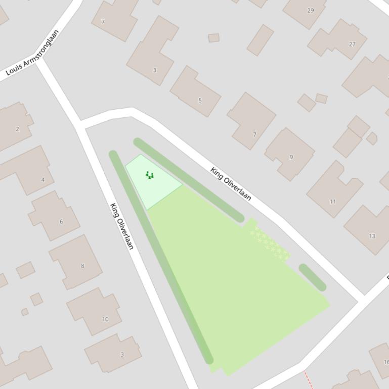 Kaart van de King Oliverlaan.