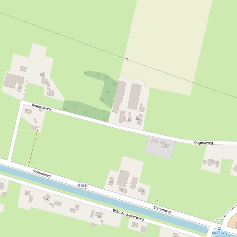 Kaart van de Kingmaweg.