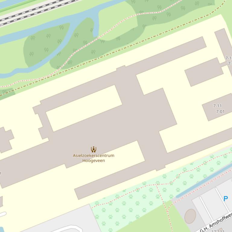 Kaart van de Kinholtsweg.