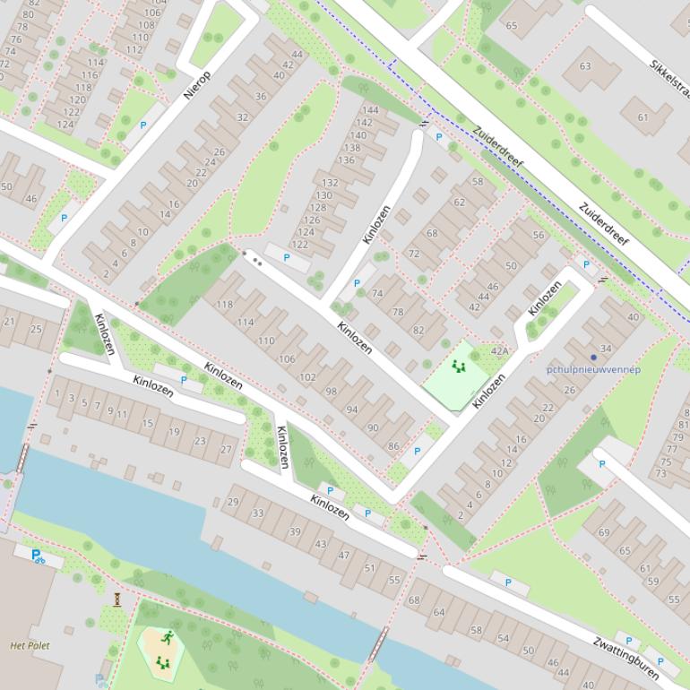 Kaart van  Kinlozen.