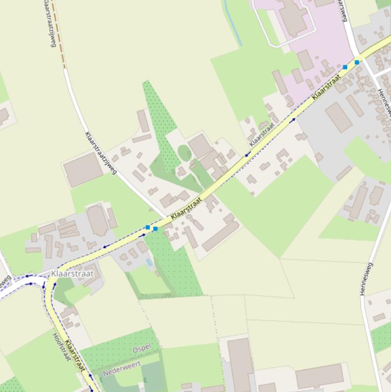 Kaart van de Klaarstraat.