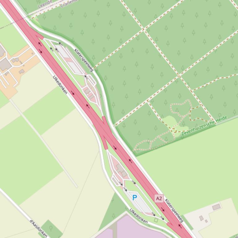 Kaart van de Klaterspeelweg.