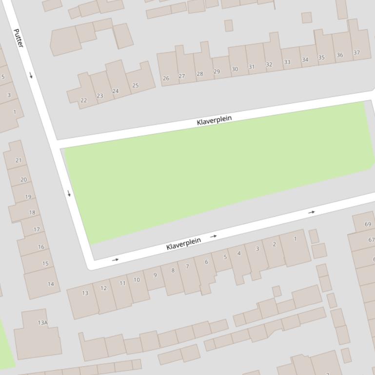 Kaart van het Klaverplein.