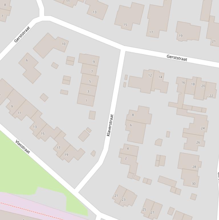 Kaart van de Klaverstraat.