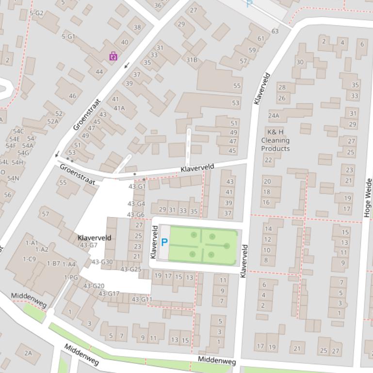 Kaart van het Klaverveld.