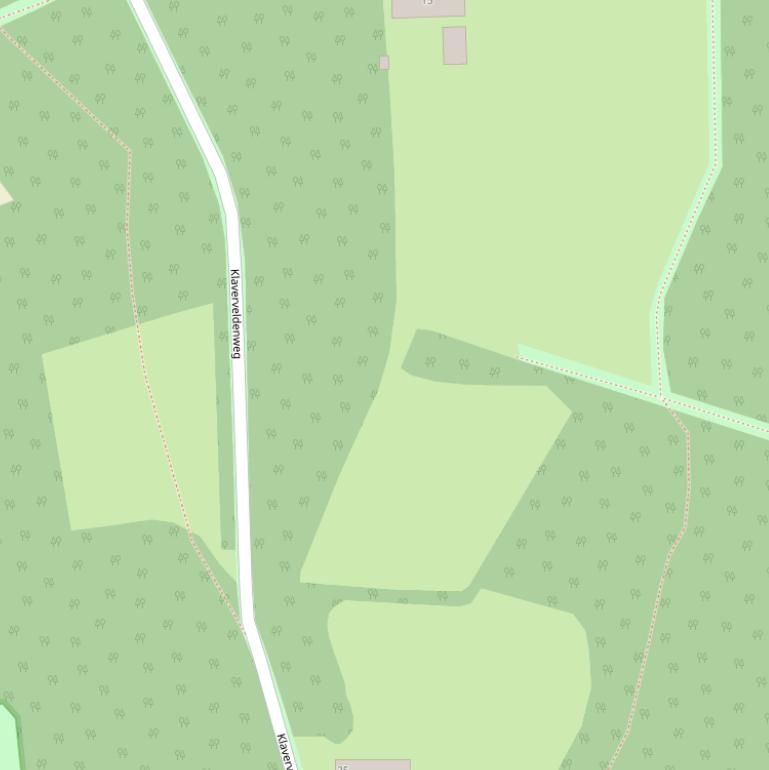 Kaart van de Klaverveldenweg.