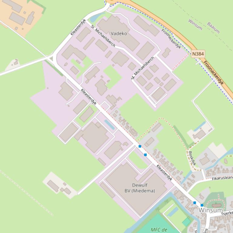 Kaart van  Kleasterdyk.