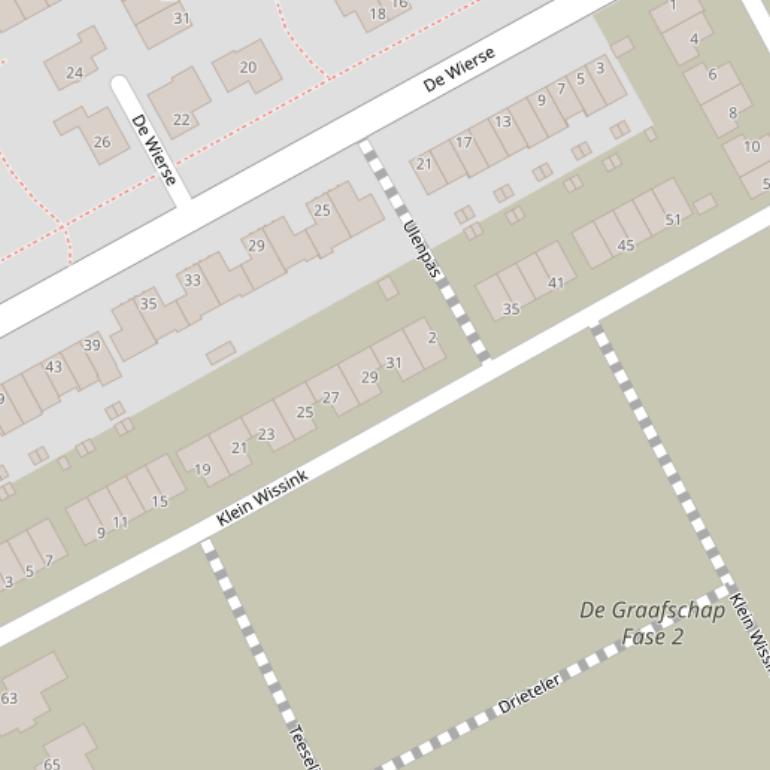 Kaart van  Klein Wissink.