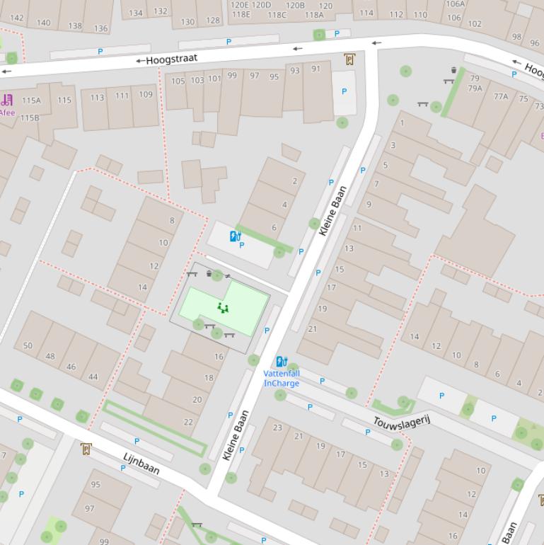 Kaart van  Kleine Baan.