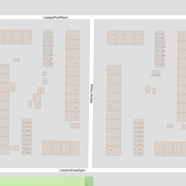 Kaart van  Kleine Haag.