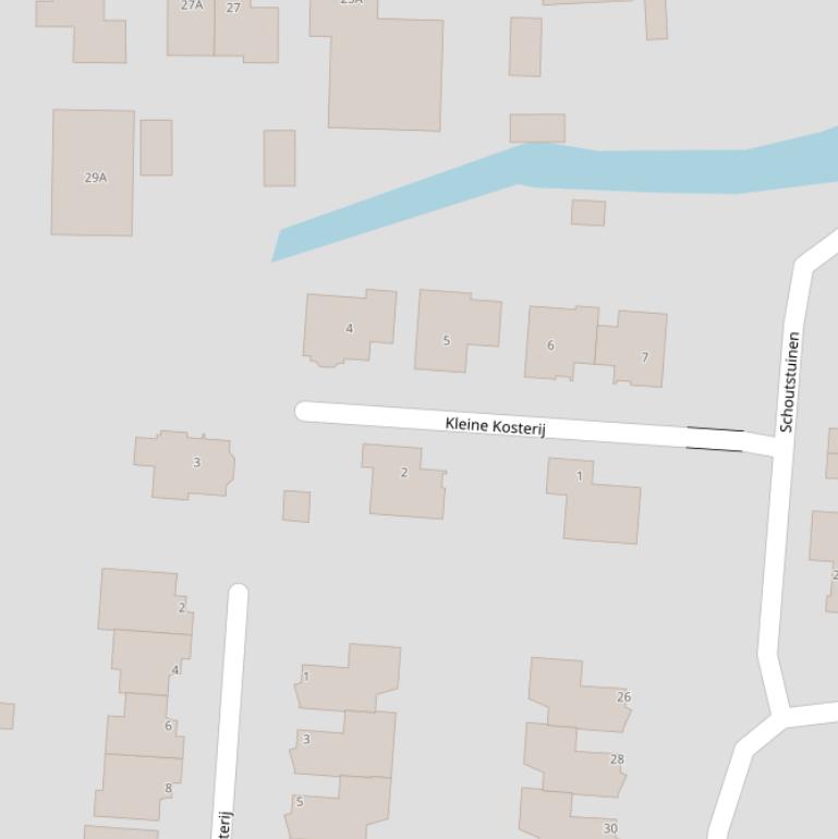 Kaart van  Kleine Kosterij.