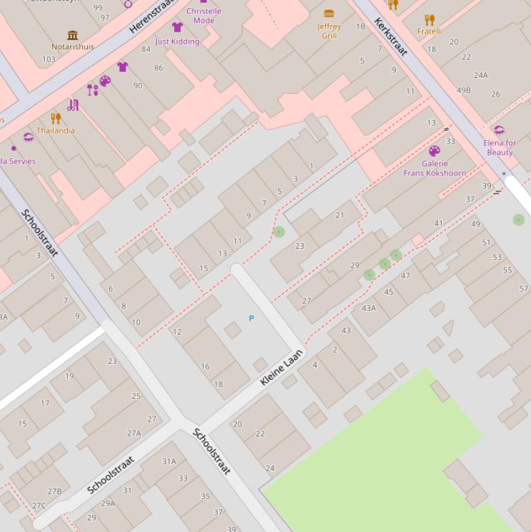 Kaart van  Kleine Laan.