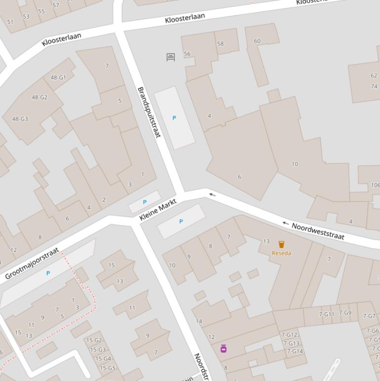 Kaart van  Kleine Markt.