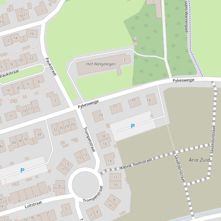 Kaart van de Kleine Tromstraat.