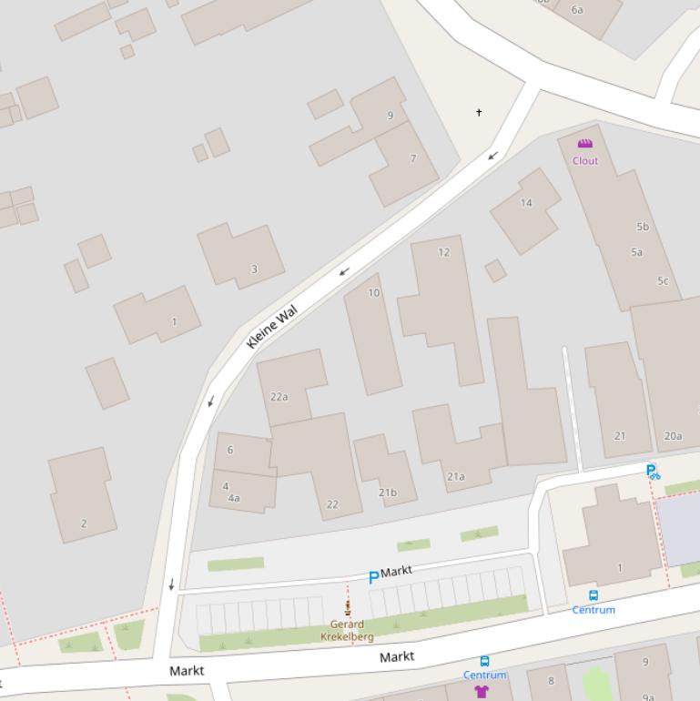 Kaart van  Kleine Wal.