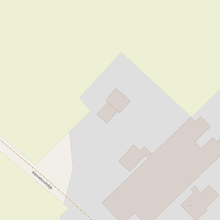 Kaart van de Kleinebuulsdijk.