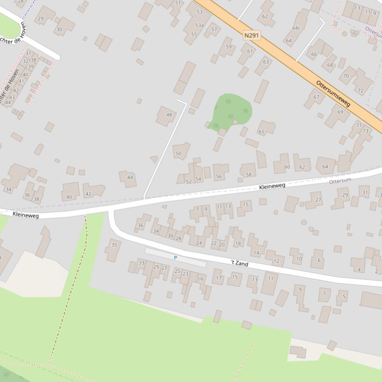 Kaart van de Kleineweg.