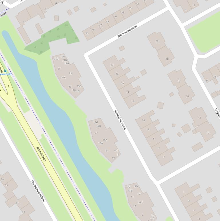 Kaart van de Klemslootstraat.