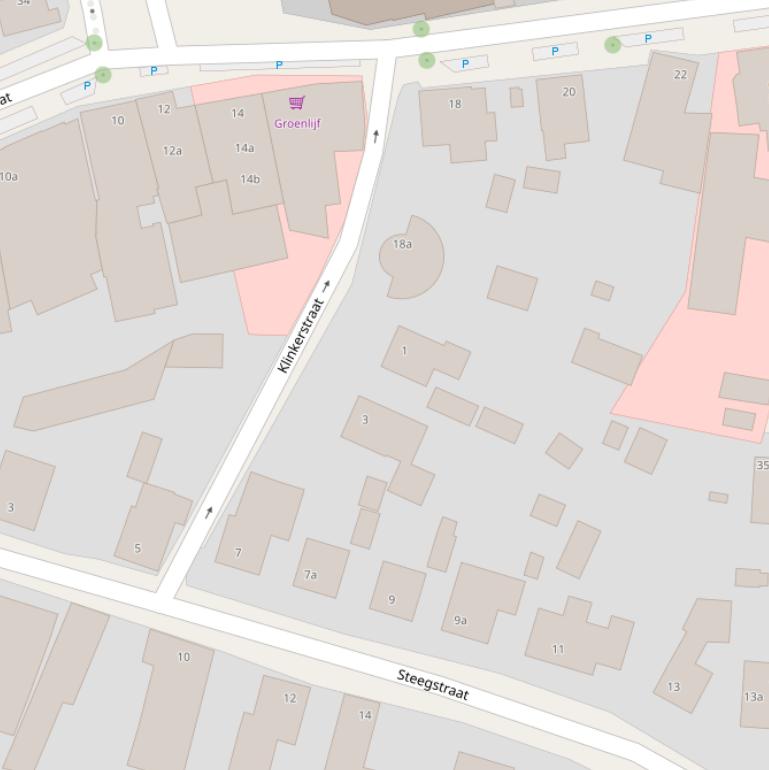 Kaart van de Klinkerstraat.