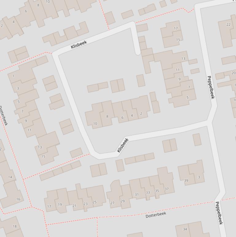 Kaart van  Klisbeek.