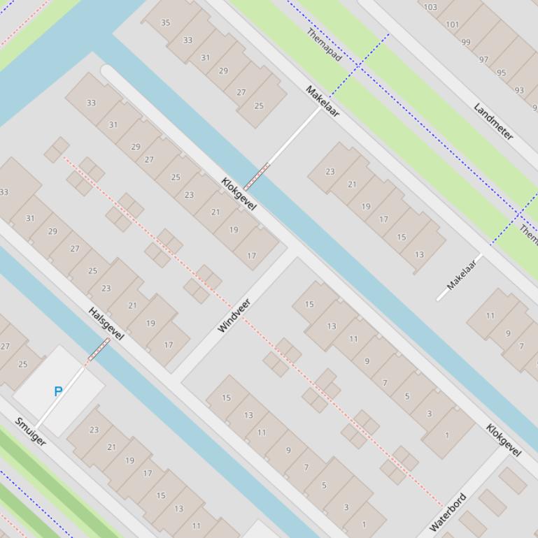 Kaart van  Klokgevel.