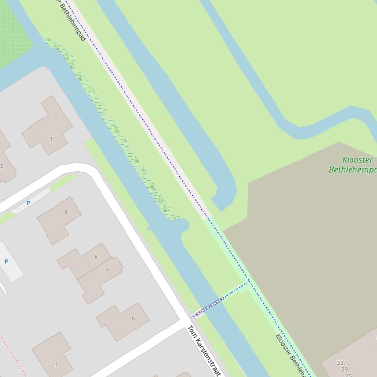 Kaart van het Klooster Bethlehempad.