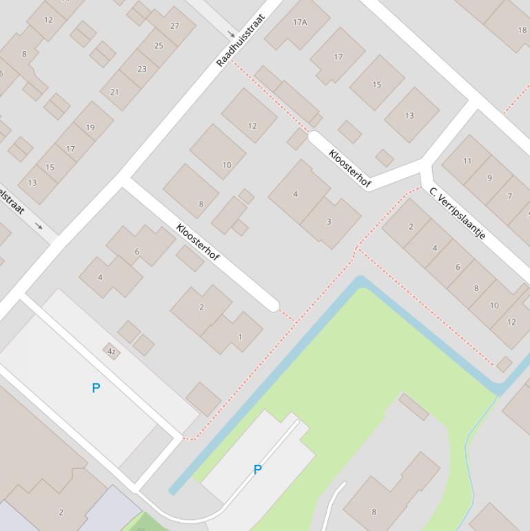 Kaart van de Kloosterhof.