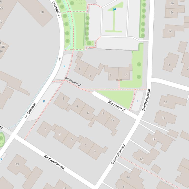 Kaart van de Kloosterhof.