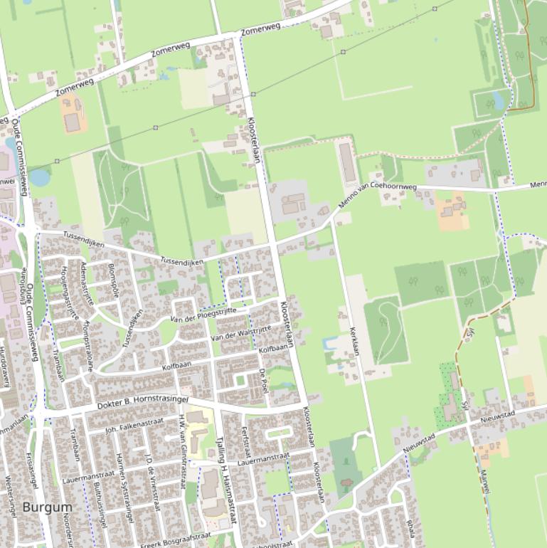 Kaart van de Kloosterlaan.