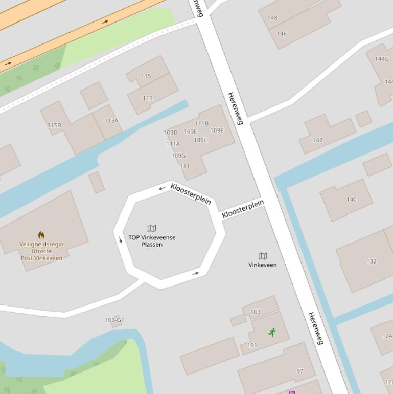 Kaart van het Kloosterplein.