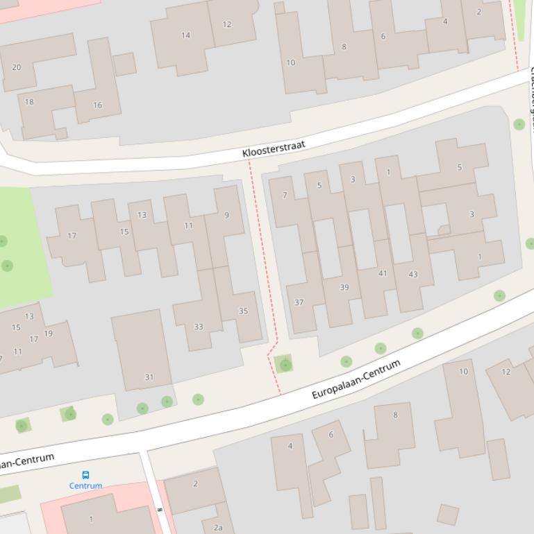 Kaart van de Kloostersteeg.